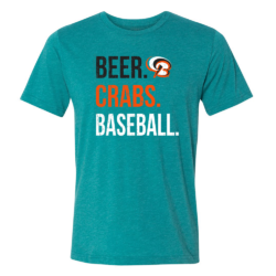 Beer Crabs Baseball Teal