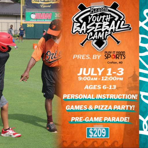 2024 Youth Baseball Camp Session 2 SOLD OUT Baysox Shop